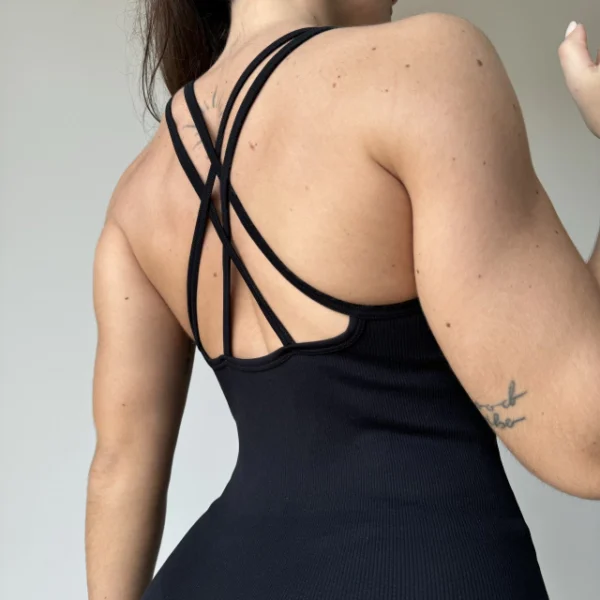 Catsuit espalda tiritas Negro (sin push up)